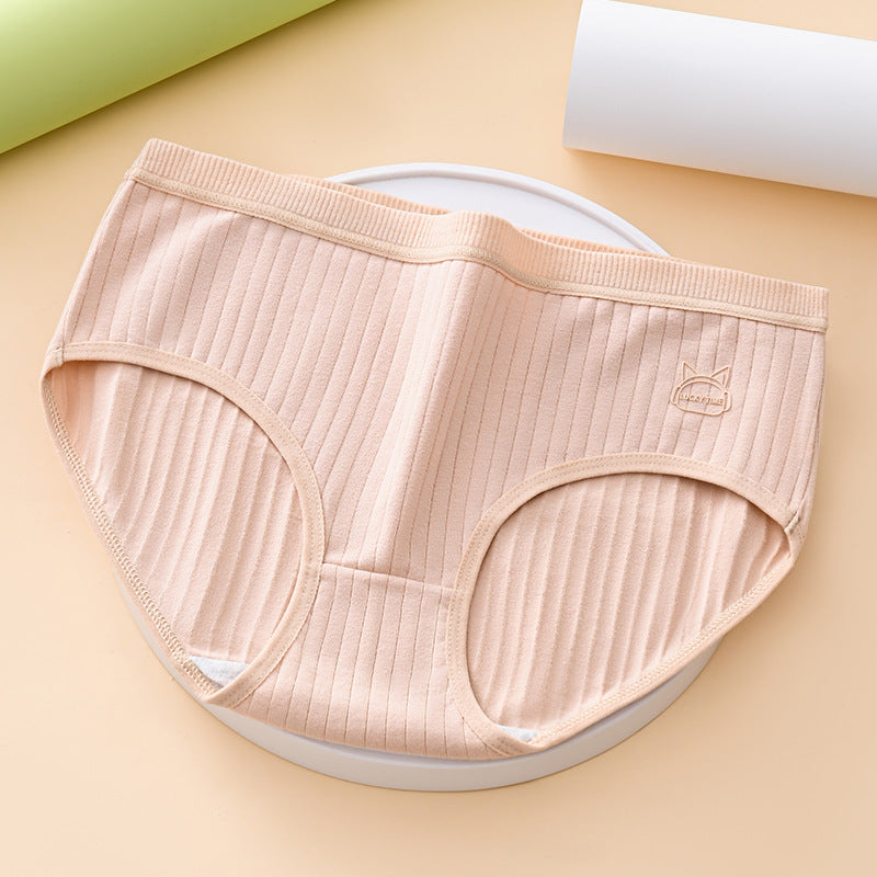 (7 ks)- Dámske jednoduché a pokročilé antibakteriálne spodné prádlo s vysokým pásom, vhodné pre ženy s hmotnosťou