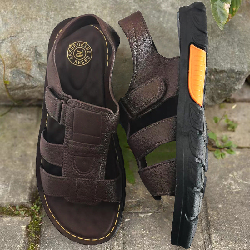 🔥【38~44】Pánske protišmykové ručne vyrábané sandále z mäkkej kože