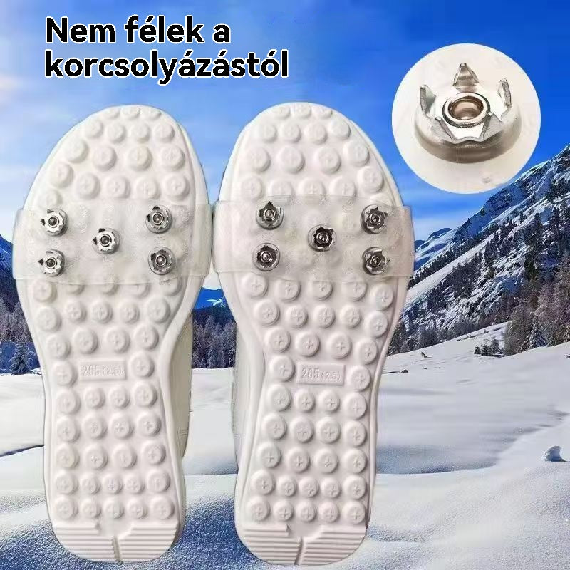 👴🚶🏔️❄️Dvě sady (4 kusy) Neviditelné pětidrápové protiskluzové mačky, venkovní mačky, vhodné pro turistiku ve sněhu, horolezectví, lezení po skalách a zimní ledové plochy, nezbytné pro seniory.
