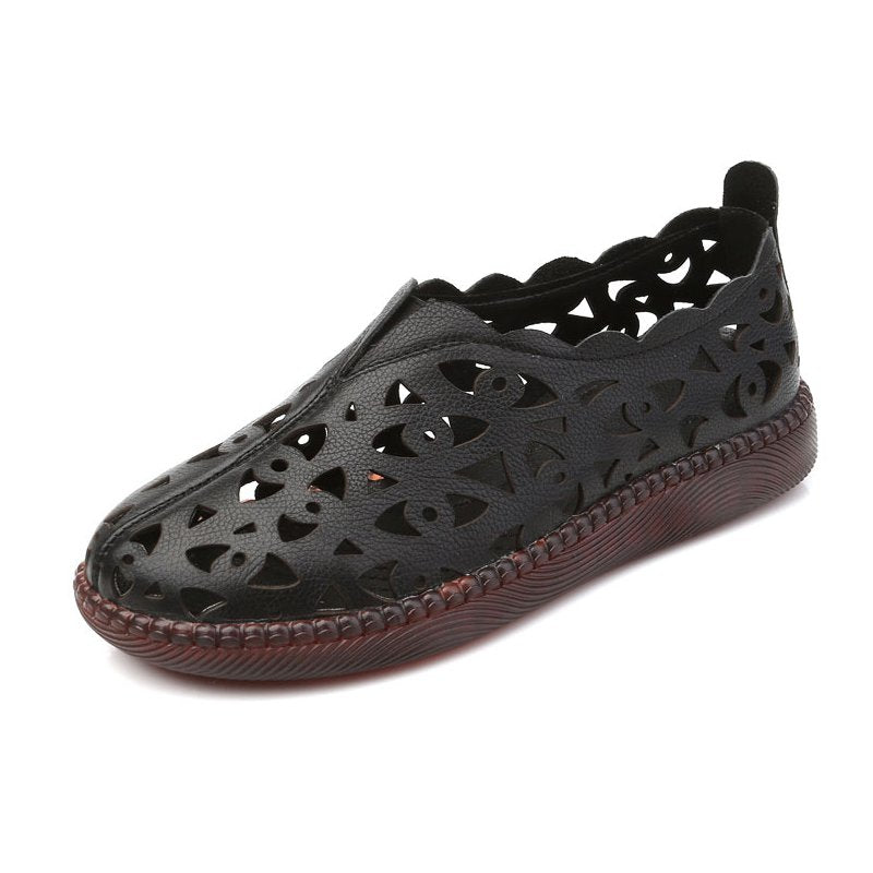 👡【35-42】Dámske retro priedušné topánky s okrúhlou špičkou