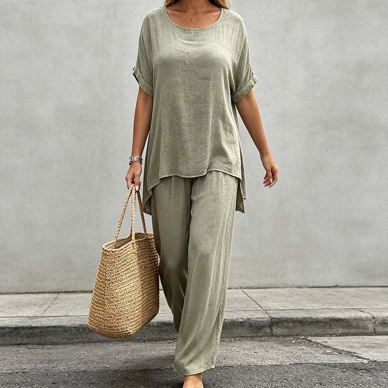 💃💃【S-5XL】 Dámský plus velikost ležérní komplet 2026 【Top + hlače】