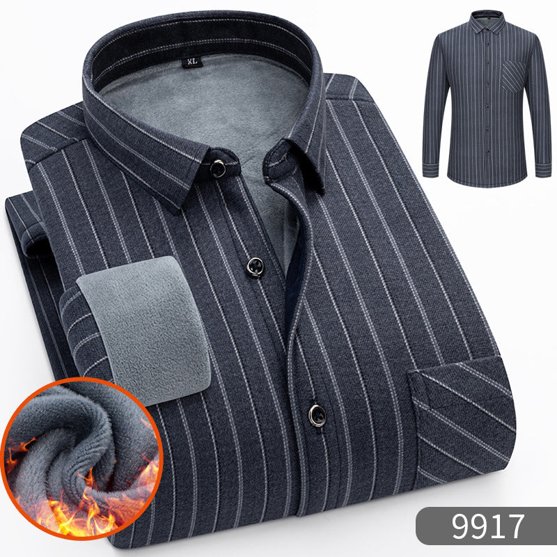 🔥👔【Veľkosti L-5XL】Teplá firemná blúza s dlhými rukávmi pre pôsmiorný a zimný obdobia
