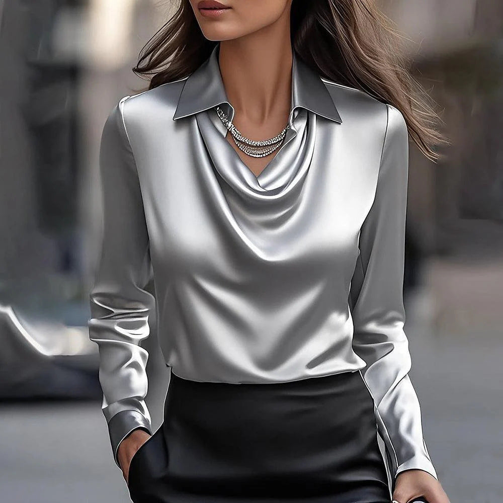 ✨【50% sleva po omezenou dobu】【S-3XL】【40-100 kg】Elegantní dámská košile s potiskem a límcem