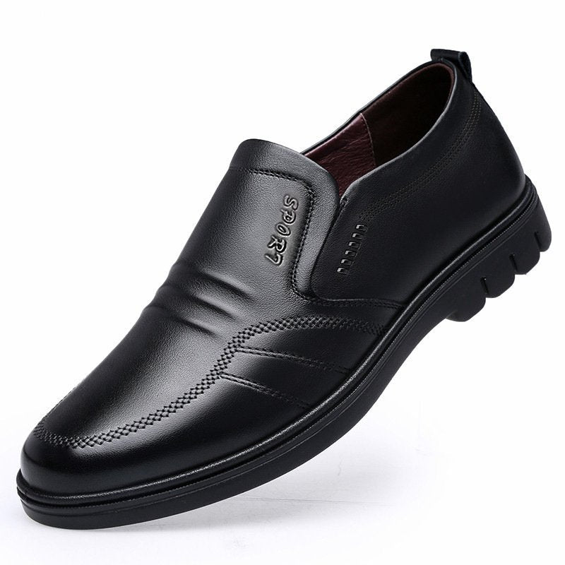 🔥👞【39-44】Pánské elegantní kožené boty pro volný čas, měkká podrážka, pohodlné a stylové
