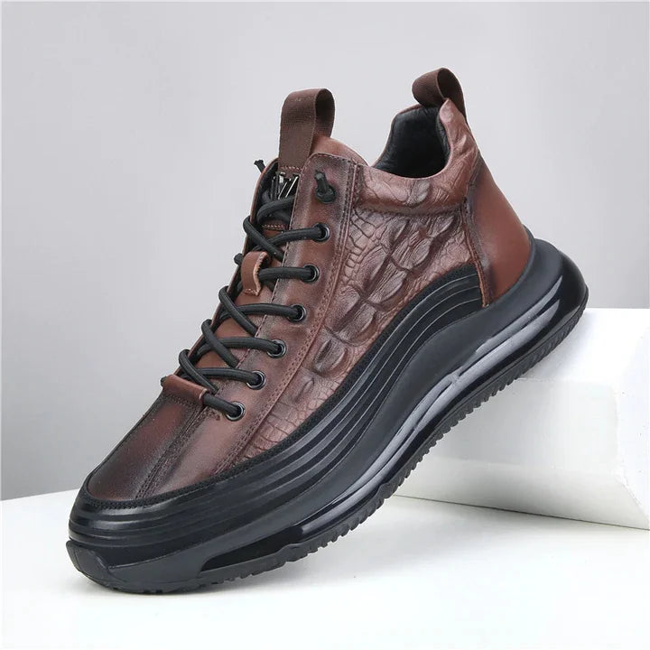 【38-48】Ιταλικά sneakers με στάμπα κροκόδειλου πολυτελείας