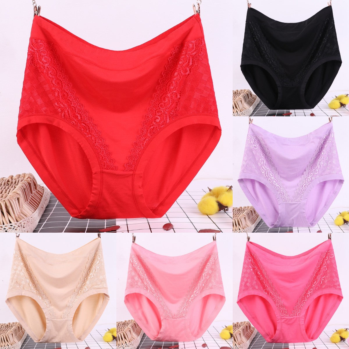 🔥🩲【Kupite 3, dobijte 3 gratis】(6 komada) Ženske gaćice visokog struka za kontrolu trbuha