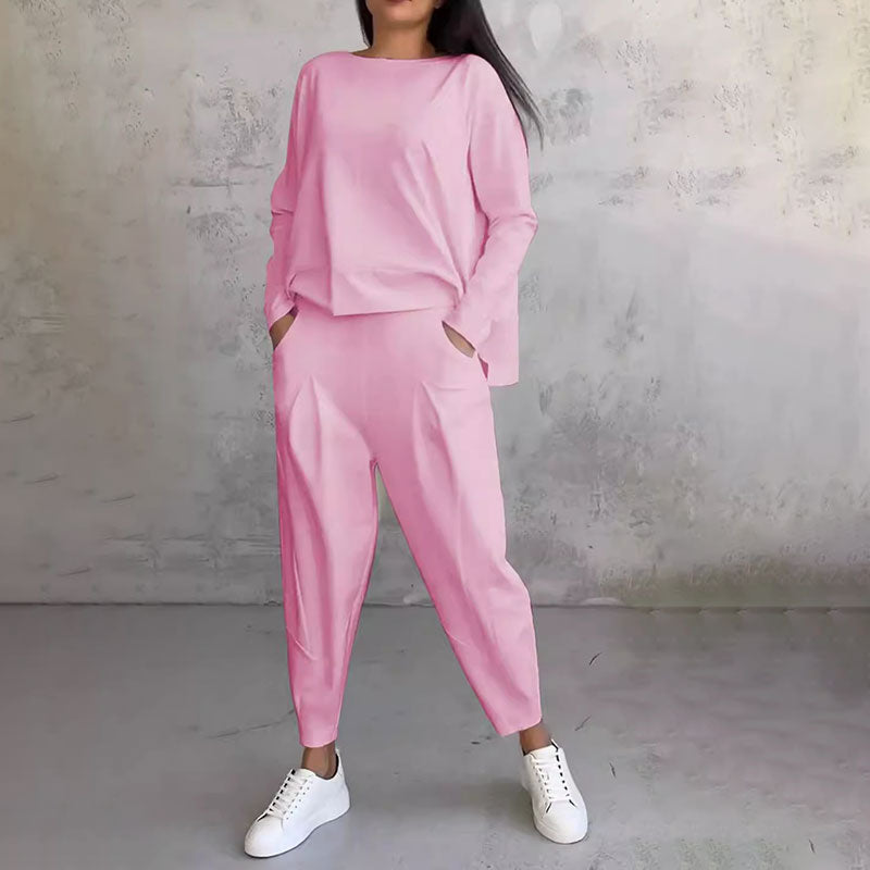💖Dvojdielna súprava s dlhými rukávmi a nohavicami s výstrihom