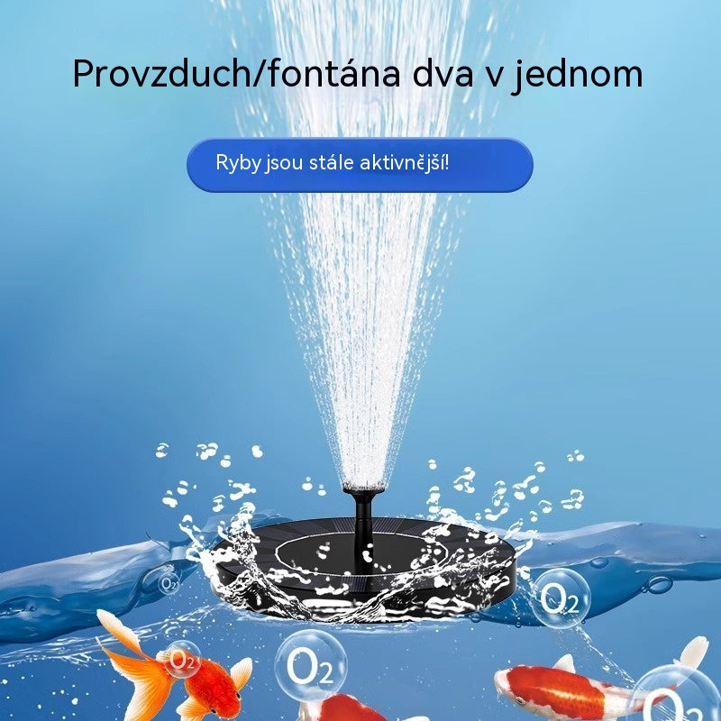 💥Solární fontánové čerpadlo se 6 tryskami, ideální pro ptačí koupele, jezírka a zahrady.