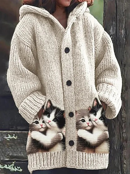 🔥【S-5XL】Zimowa damska modna kurtka z nadrukiem, ocieplana od środka miękkim polarem dla komfortu i ciepła