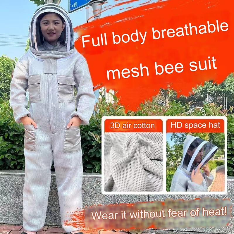 🐝 Μελισσοκομική Φόρμα, Αναπνεύσιμο ύφασμα, 3D πλέγμα