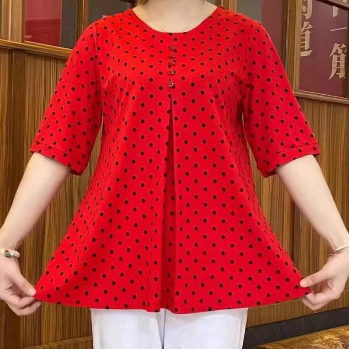 ⏳ SLEVA 50 % 🔥 【XS-6XL】Nová ležérní košile s puntíkovaným potiskem 2026, plus size střih pro snadné nošení