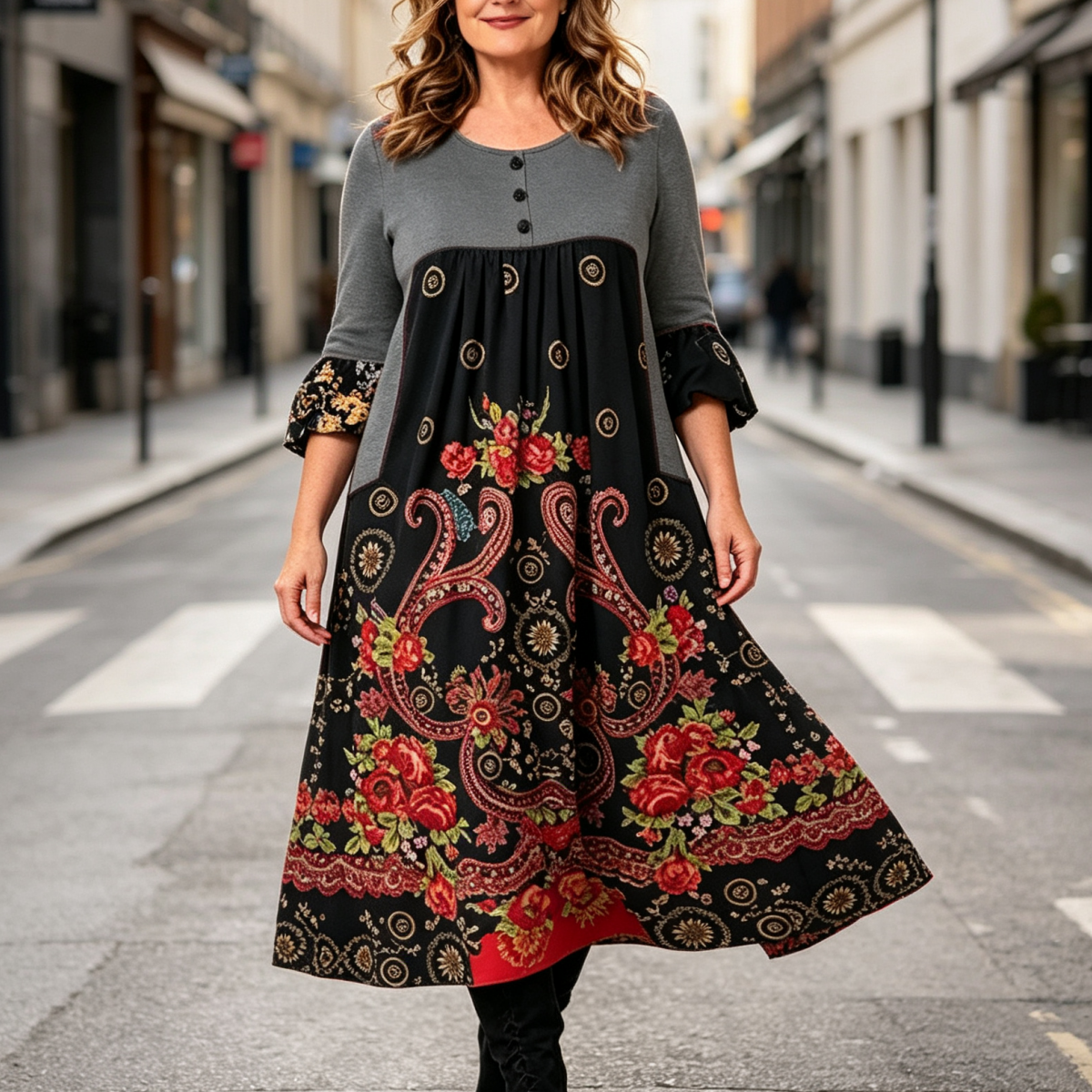 【S-5XL】👗 Nové dámské ležérní šaty s dlouhým rukávem ve vintage stylu
