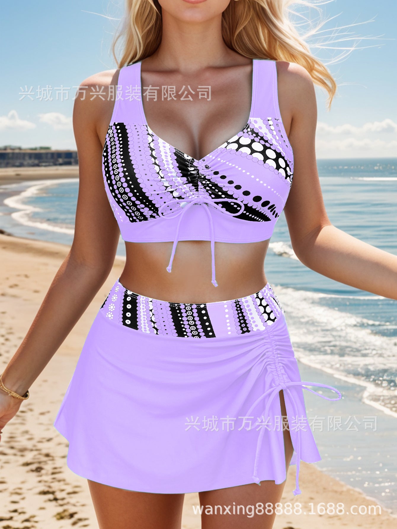 Letní sleva 50 % 🩱👙【S-2XL】Dámské stylové zeštíhlující dvoudílné plavky