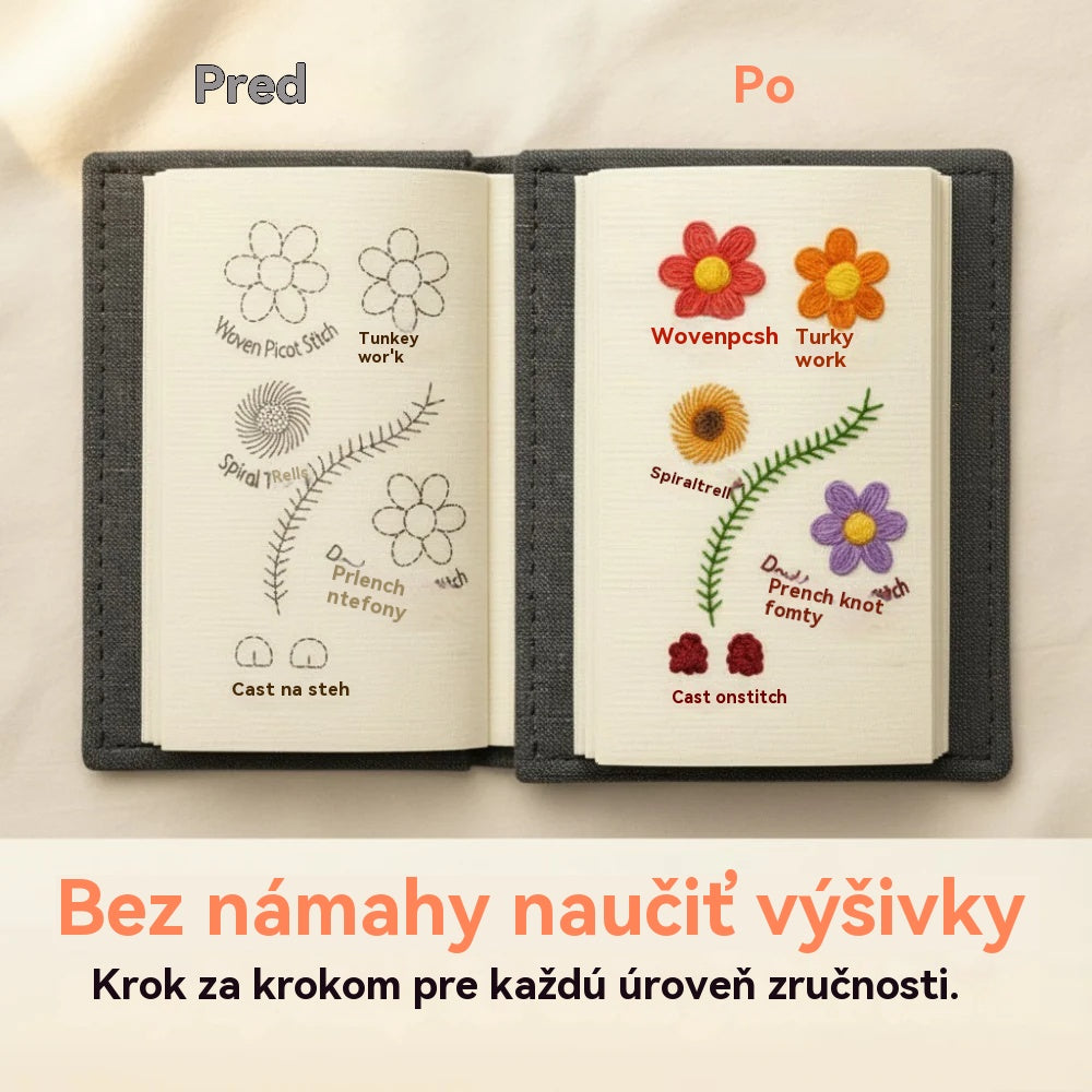📖💗 Relaxačné DIY remeslá - ukážková kniha šitia pre nadšencov vyšívania z ľanu-(Obsahuje knihu o látkach a krásnu šijaciu súpravu)