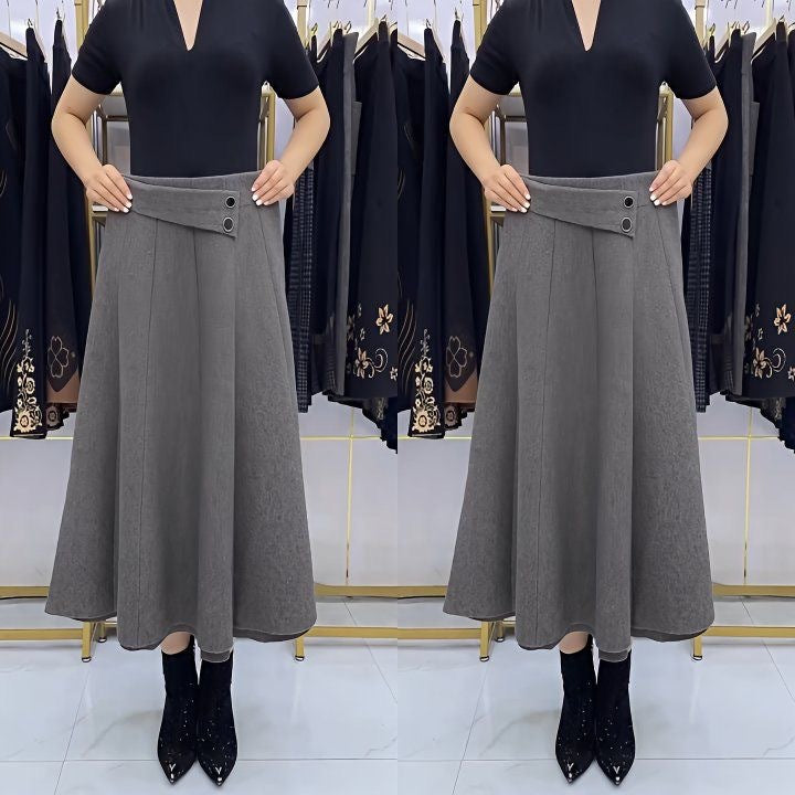 👗🎀【S-4XL】Damska wełniana spódnica midi na jesień/zimę