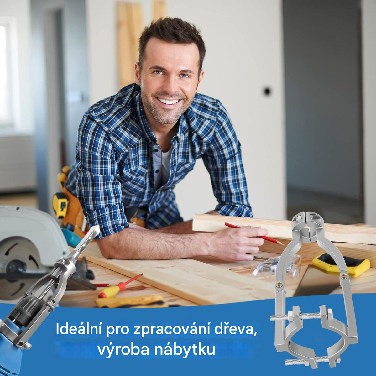 ⚒️Montážní rám pro vrtačku se čtvercovými otvory,📌Držák pro upevnění vrtáku se čtvercovými otvory