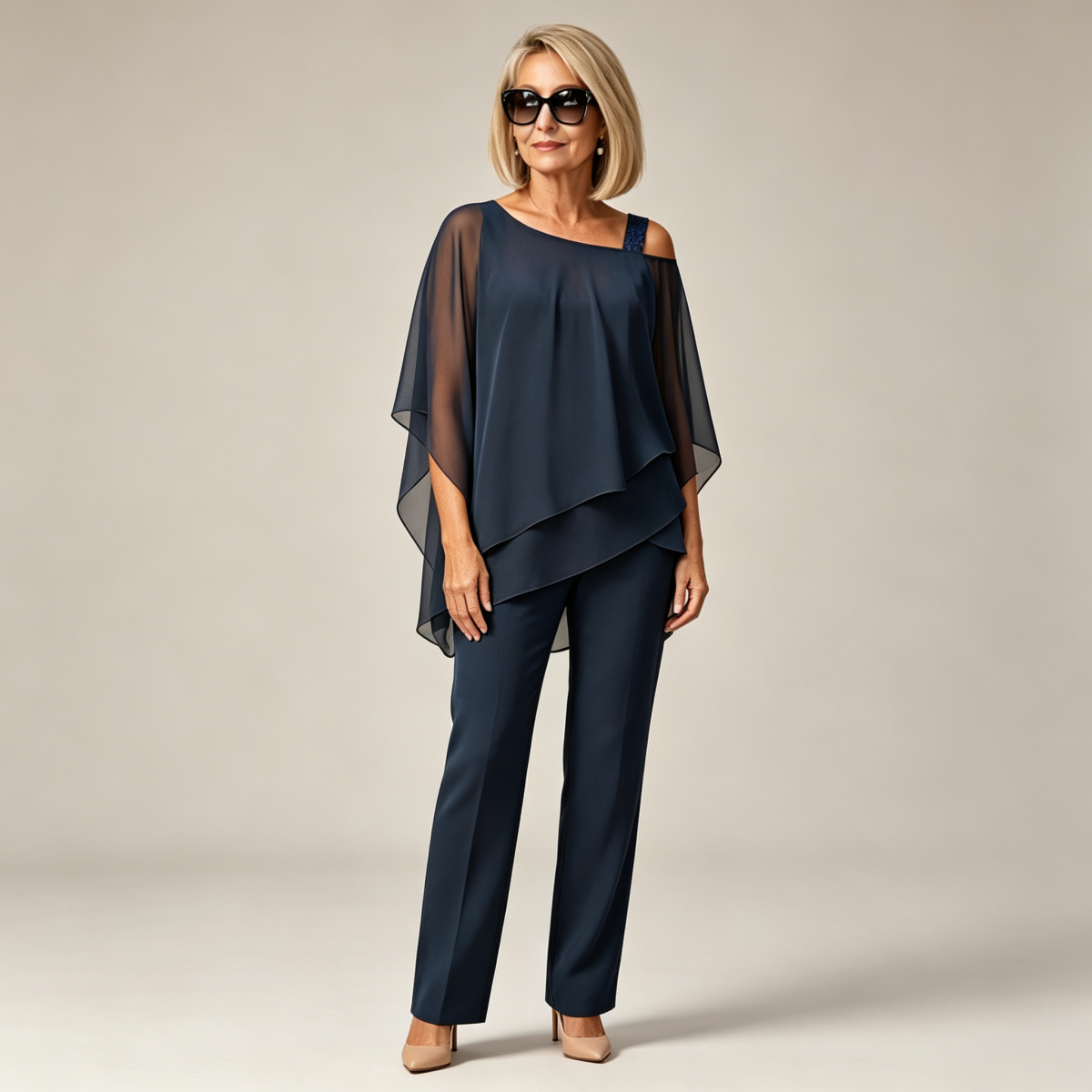 ⏳Δεύτερο προϊόν μισή τιμή⏰【50-120KG】👚👖Γυναικείο σετ δύο τεμαχίων, σετ φιλικό προς το δέρμα με έξω τους ώμους✅【Μπλούζα + Παντελόνι】
