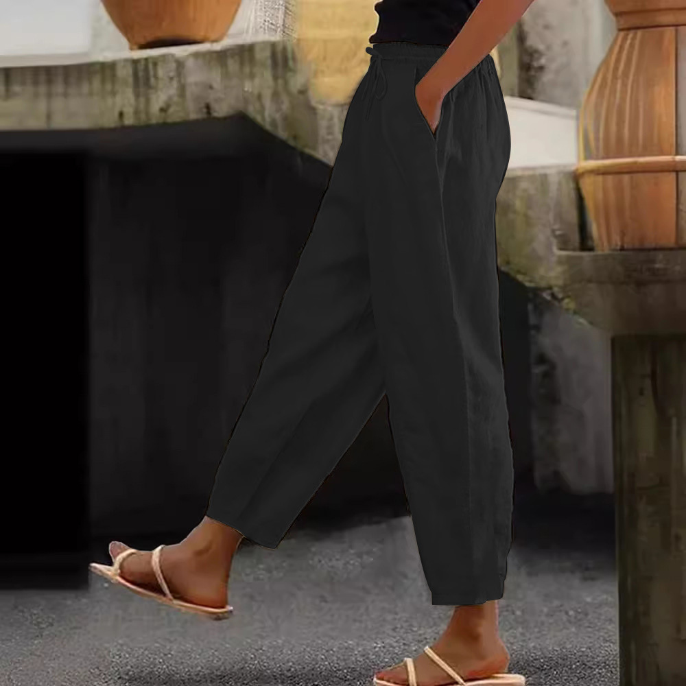 S-5XL 😍Poslední den akce - sleva 50 %💕Dámské ležérní kalhoty z bavlny a lnu-Z