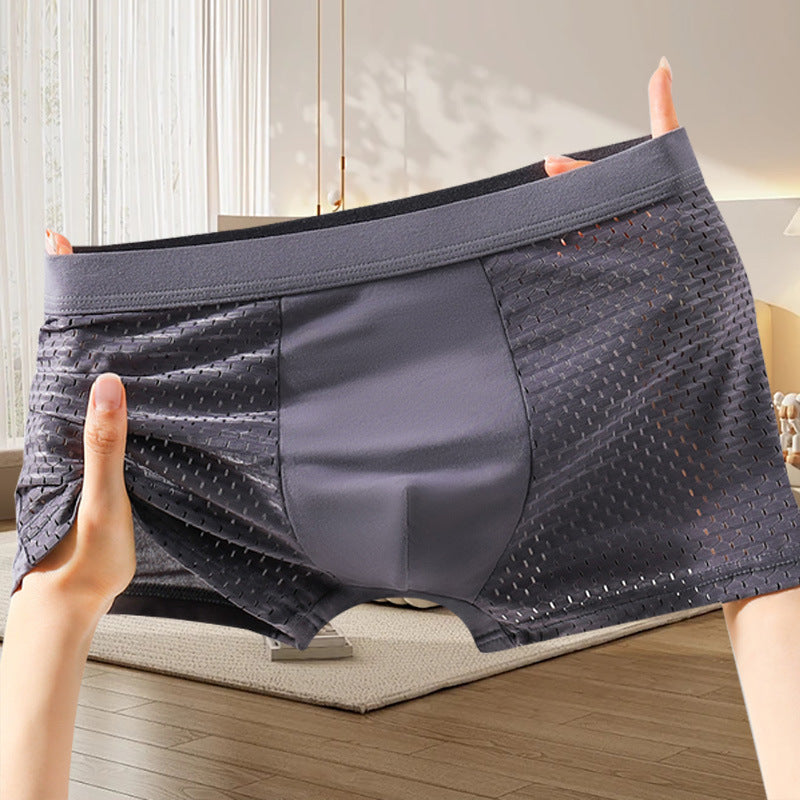 🔥【Kupte 2 kusů a získejte 2 kusů zdarma】Pánské pohodlné prodyšné síťované boxerky