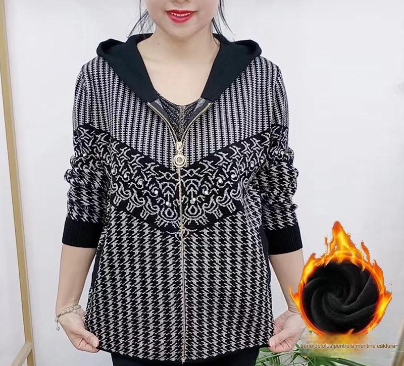 【M-4XL】Nová bunda s kapucňou pre matky stredného veku