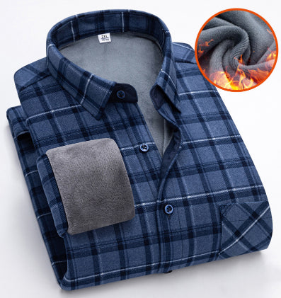 🔥【L-5XL】Jesenska i zimska topla poslovna košulja dugih rukava