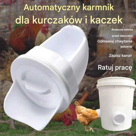 🐓 【10 podajników + otwieracz do otworów】 Automatyczny podajnik kurczaków, kaczek i gęsi