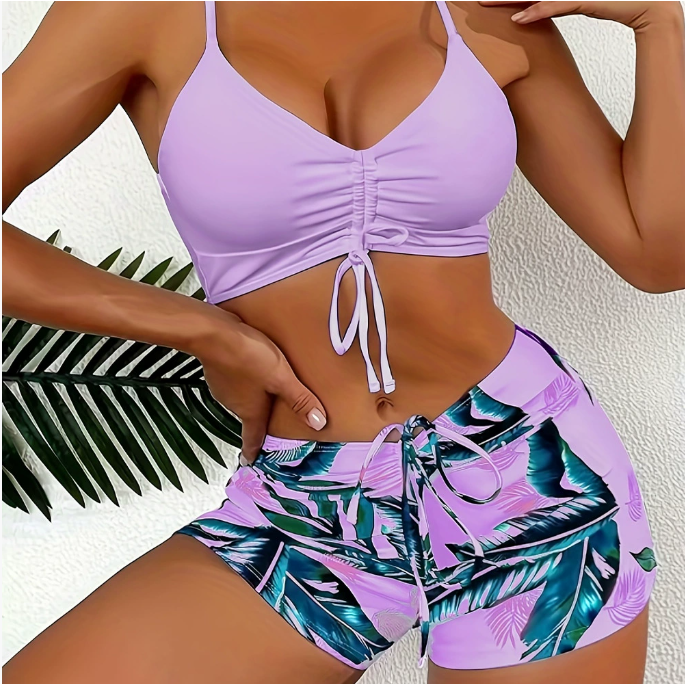 🏊‍👙🌴 Elegantné plavky s potlačou pre väčšie veľkosti