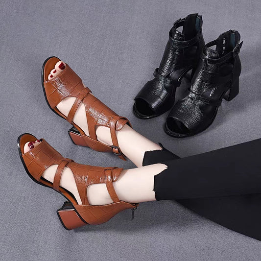 Doprava zdarma ✨【35-40】👡Komfortní dámské sandály s hrubým podpatkem elegantní letní obuv pro ženy