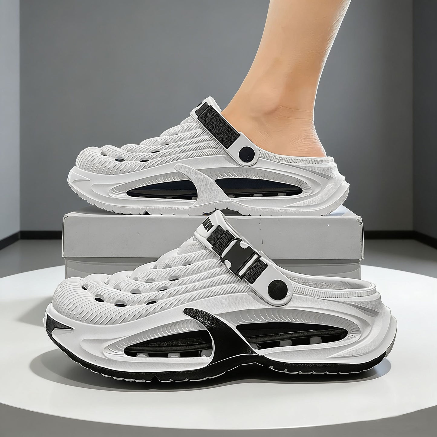 👟50% SLEVA🌬️Pánské sandály 2 v 1 pro všeobecné použití - silná podrážka z EVA, protiskluzové a extrémně lehké, prodyšné🏃‍♂️