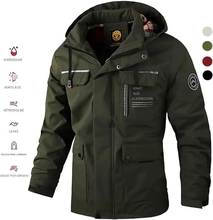 🔥【M-6XL】Nová pánská teplá, větruodolná a nepromokavá bunda