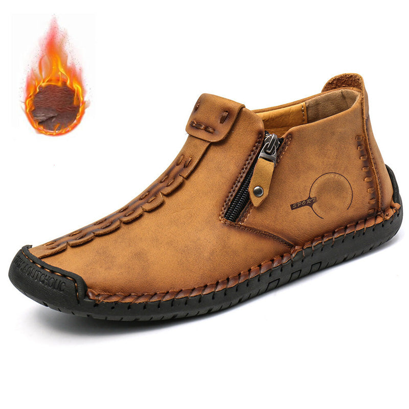 🥾Ova nova zimska muška čizme Martens (38-48) za zimu 2025. godine, s unutrašnjom podstavom od krzna i patentnim zatvaračem – tople, udobne i elegantne za zimske dane!