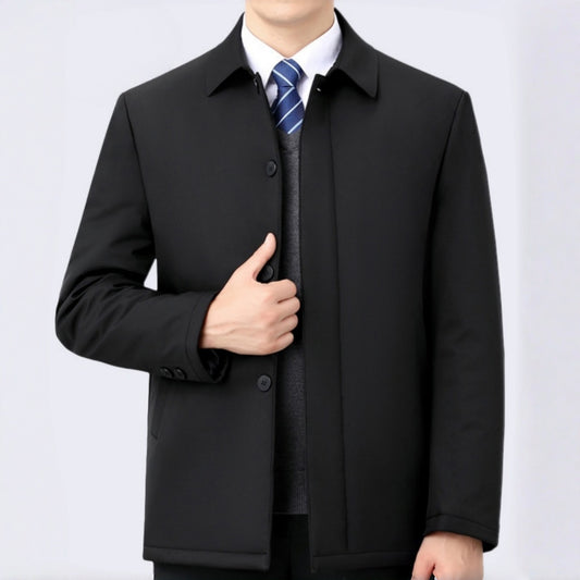 【L-5XL】Nowa męska kurtka ocieplana bawełną dla mężczyzn w średnim i starszym wieku, ciepły płaszcz ocieplany bawełną