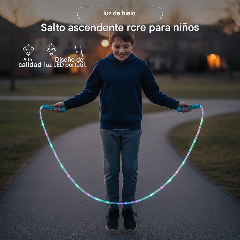 🏃【2 artículos】🌈 Cuerda para saltar con luz LED para niños