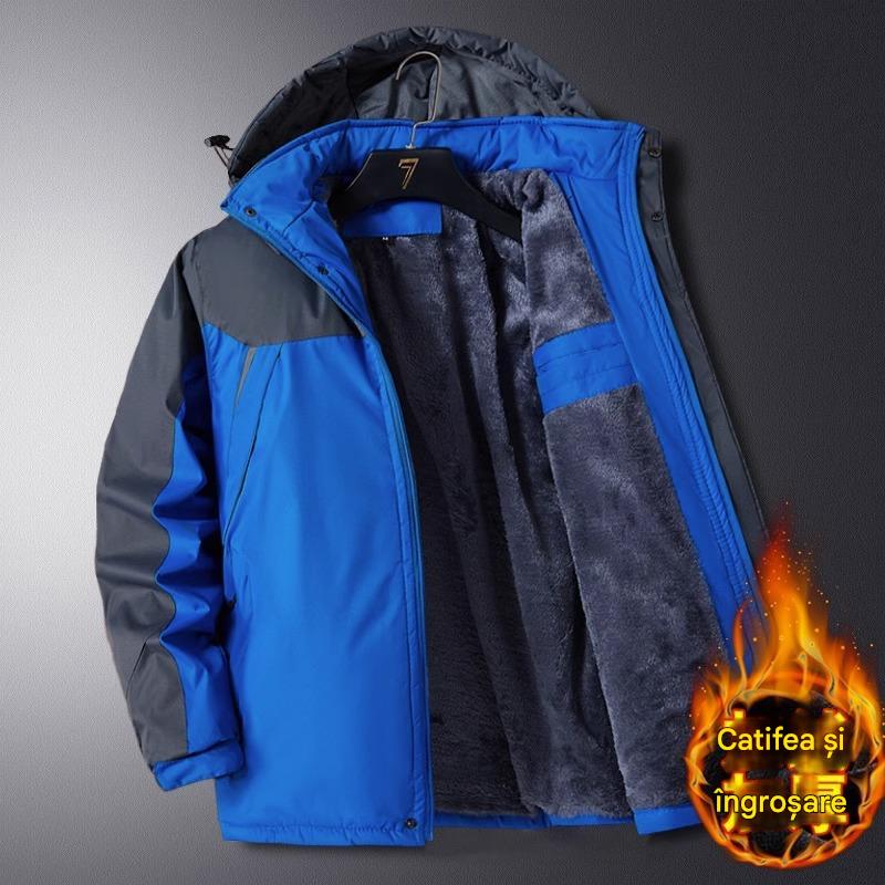 【L-6XL】🧥❄️ Pánská větruodolná, nepromokavá a teplá outdoorová bunda pro muže větších velikostí🌨️✨