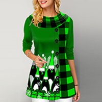 🔥【S-5XL】Коледа, топла, памучна, с дълъг ръкав, удобна, ежедневна, с щампа