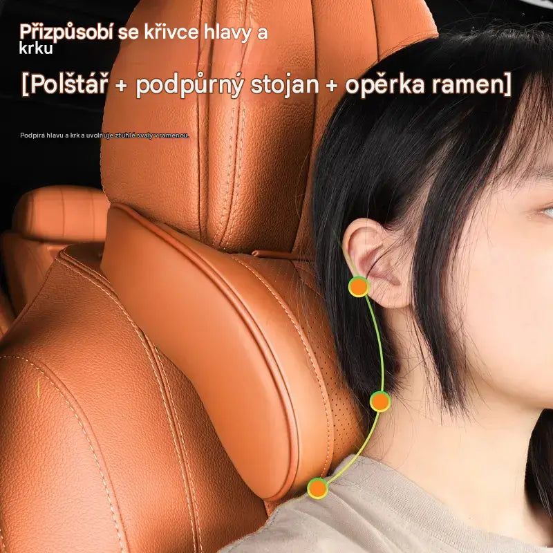 🛡️🚗 Ergonomický polštář do auta z paměťové pěny — Ulevuje od napětí v krku a ramenou; řiďte bez únavy! 💪😌