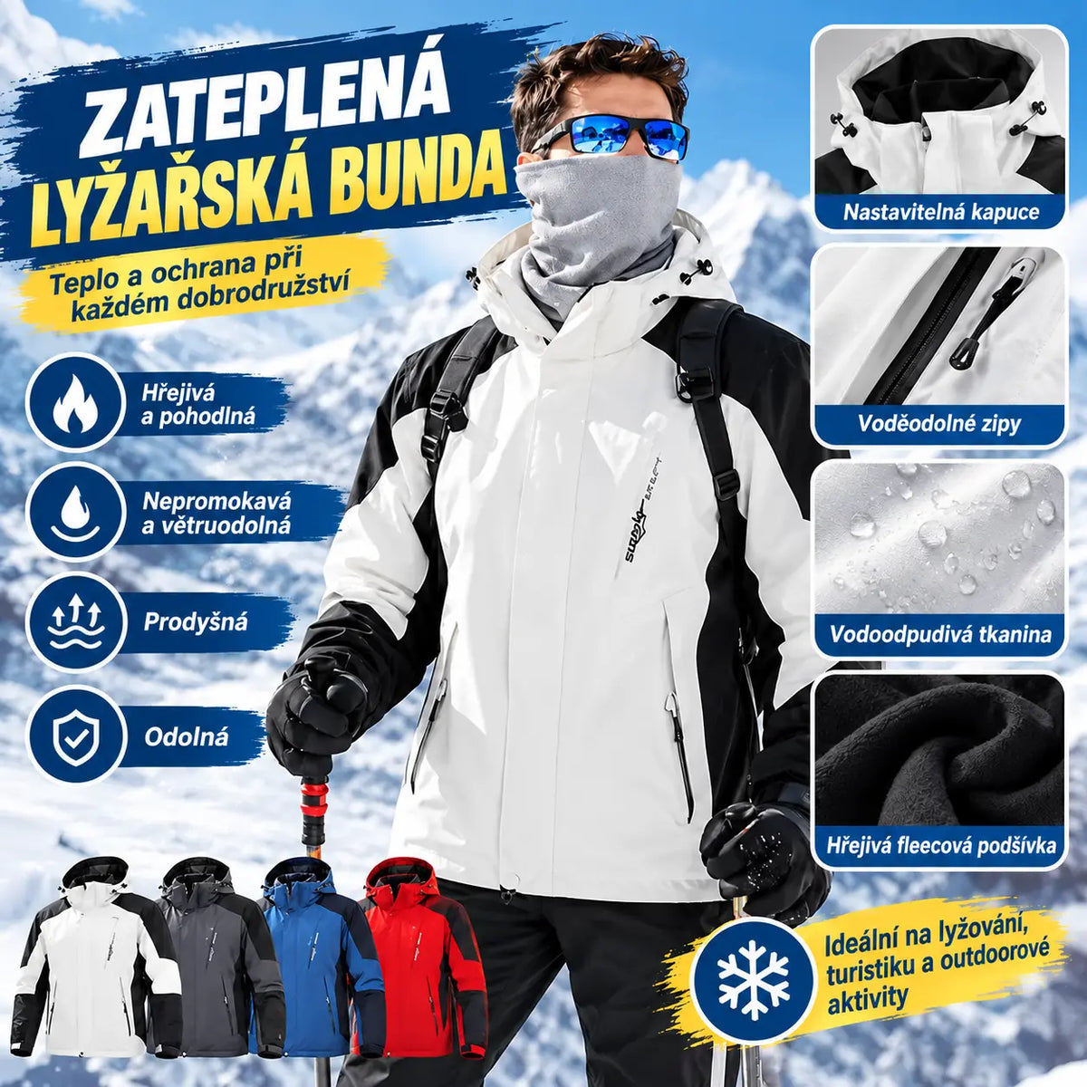 🔥【L-6XL】 Větru a voděodolná outdoorová horolezecká bunda