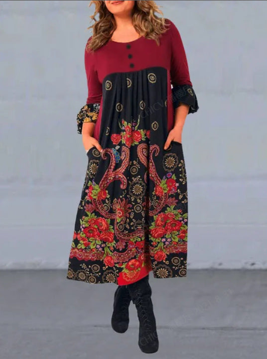 【S-5XL】👗 Nové dámské ležérní šaty s dlouhým rukávem ve vintage stylu