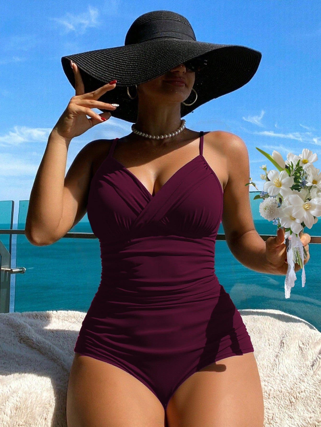 ✨Doprava zdarma 👙【S-2XL】Pohodlné dvoudílné plavky s potiskem a mašlemi
