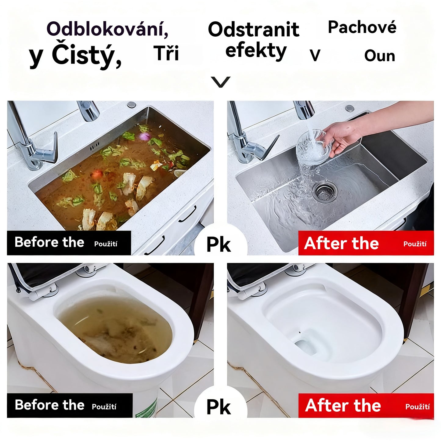 🛁💦【Kupte 2 a získejte 2 zdarma】🌟Čistič dřezů a odpadů - Pěna s vysokou hustotou z extraktů a rozkladných enzymů.