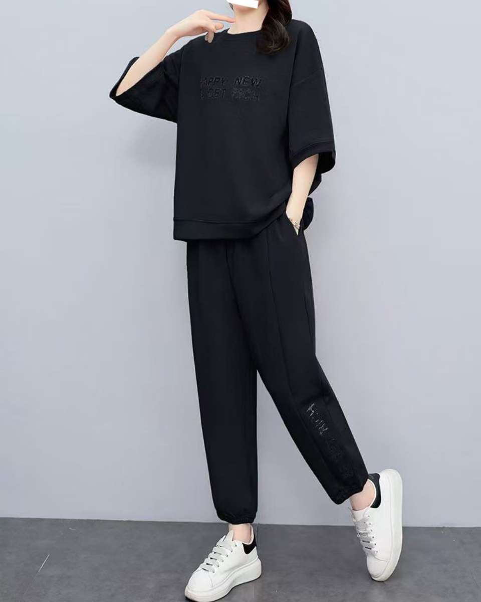 [M-4XL] Sportski set [Majica + Hlače] Udobna ženska odjeća 