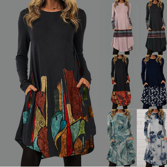 【S-5XL】Νέα vintage φορέματα σε έθνικ στιλ σε μια ποικιλία από φλοράλ επιλογές