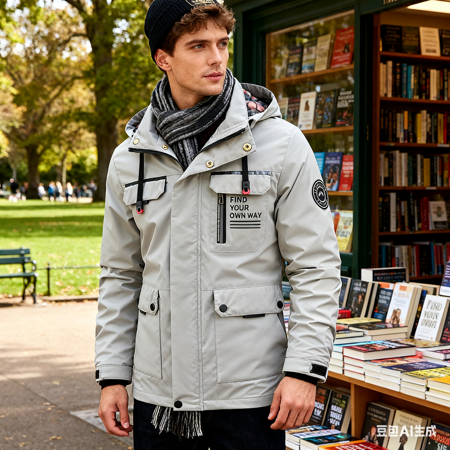 【 M–4XL】Pánská outdoorová ležérní teplá, větruodolná a nepromokavá bunda