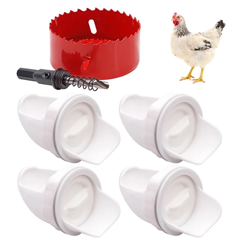 🐓【Perforátor + 10 podavačů】Automatický podavač kuřat, kachen a hus
