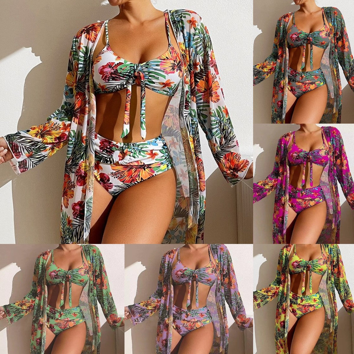 👙☀️【S-2XL】 Nová trojdielna súprava šatkových plaviek 2025