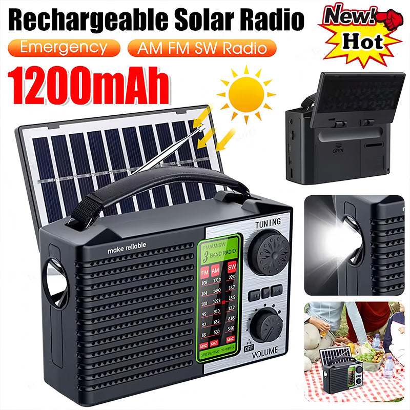 💥🏕️ Multifunkční přenosné rádio, AM rádio, pevná karta Bluetooth, vícezónový zvuk