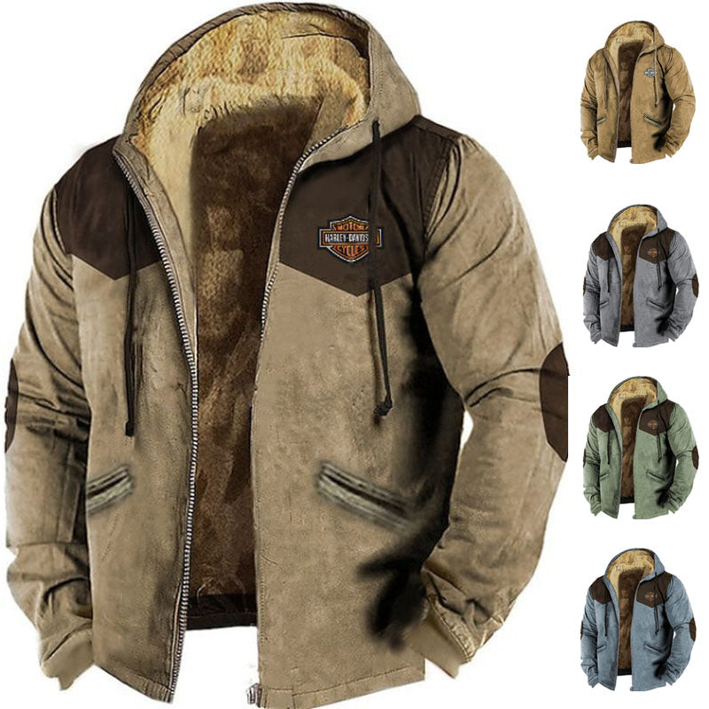 🌈【S-3XL】 Ανδρικό μοντέρνο φθινοπωρινό και χειμώνα, βελούδινο casual μπουφάν