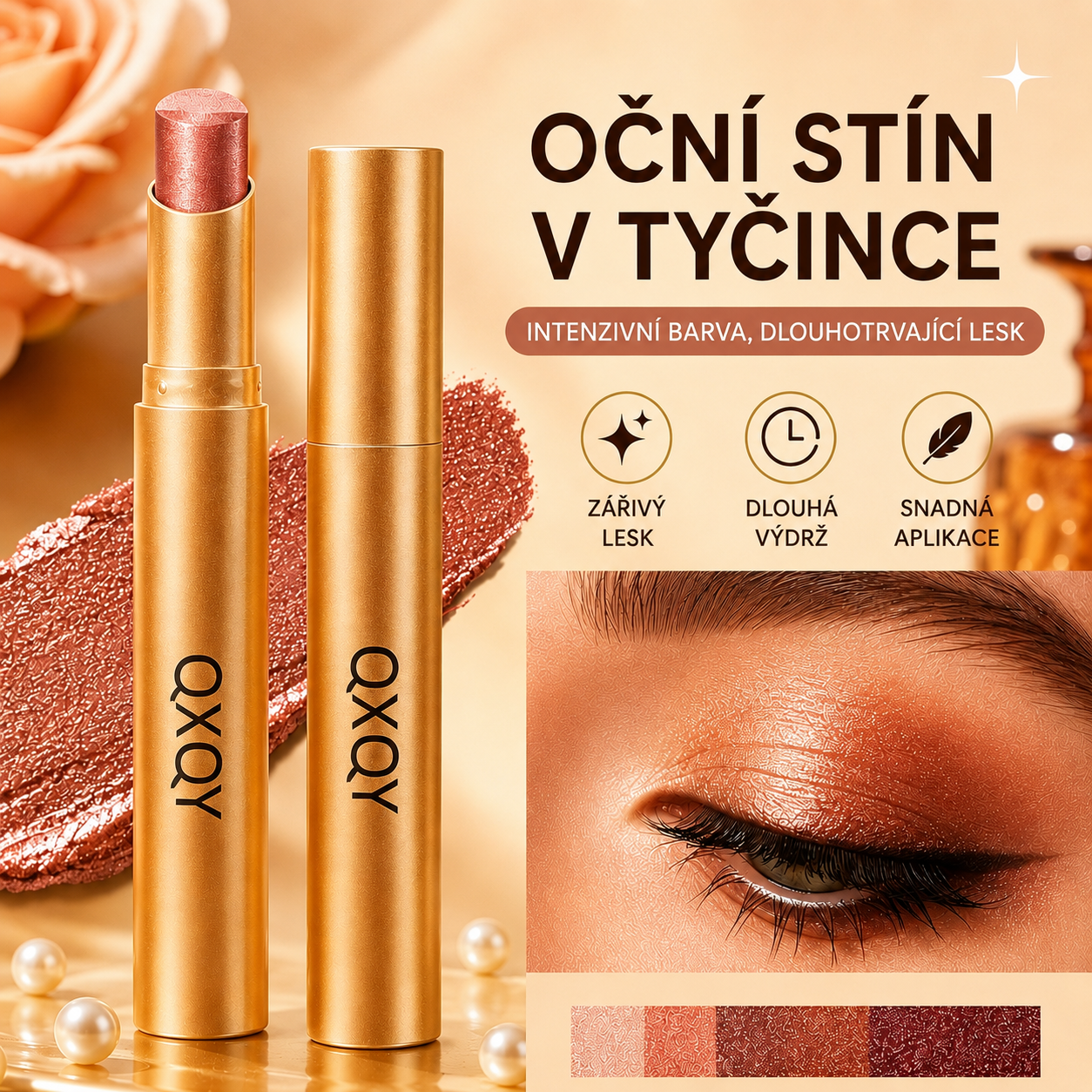 🔥【Kupte 1 a získejte 1 zdarma】 ✨Tyčinka na oční stíny 3 v 1 – okamžitý jas, liftingový efekt a dlouhotrvající výdrž 💄