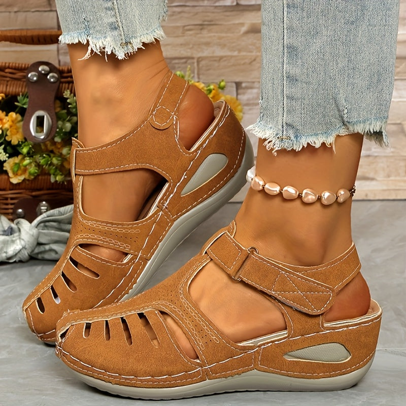 🔥【34-44】Sandalias de cuña casuales para mujer, transpirables y cómodas