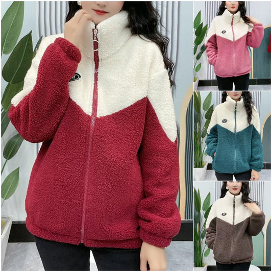 🐏【M-4XL】Zimska flis jakna, pamučna jakna, ojačana pamučna jakna od janjeće vune, topla jakna